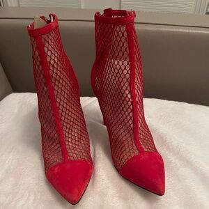 Red Mesh Boots